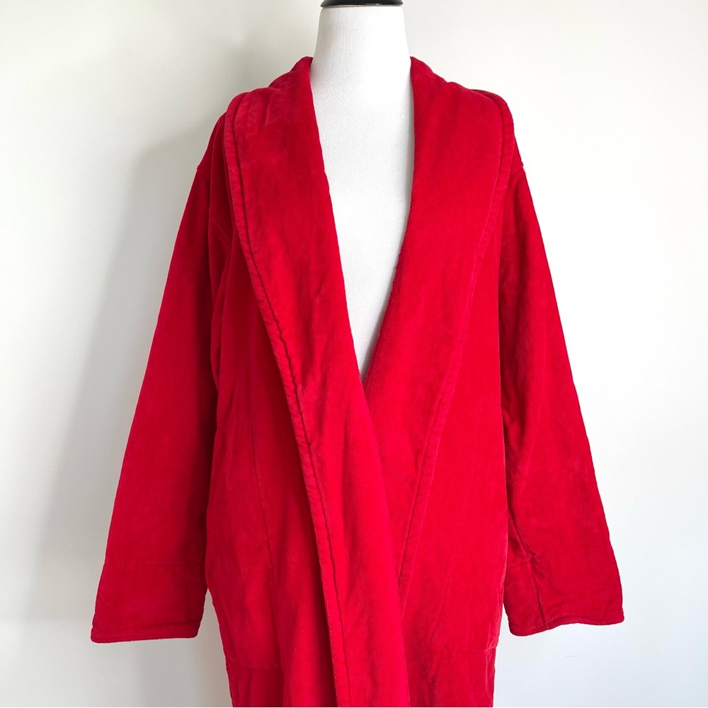 Vintage Victorias Secret Corduroy 100% Cotton Turkish Bathrobe Longline Duster